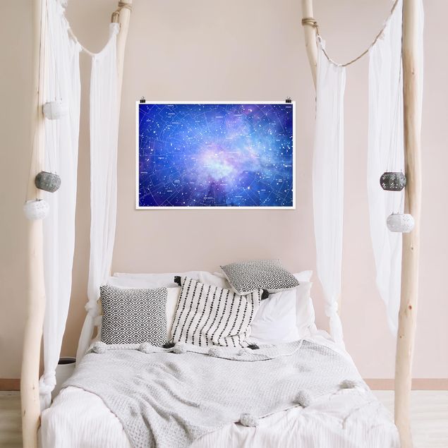 Poster - Stelar Constellation Star Chart