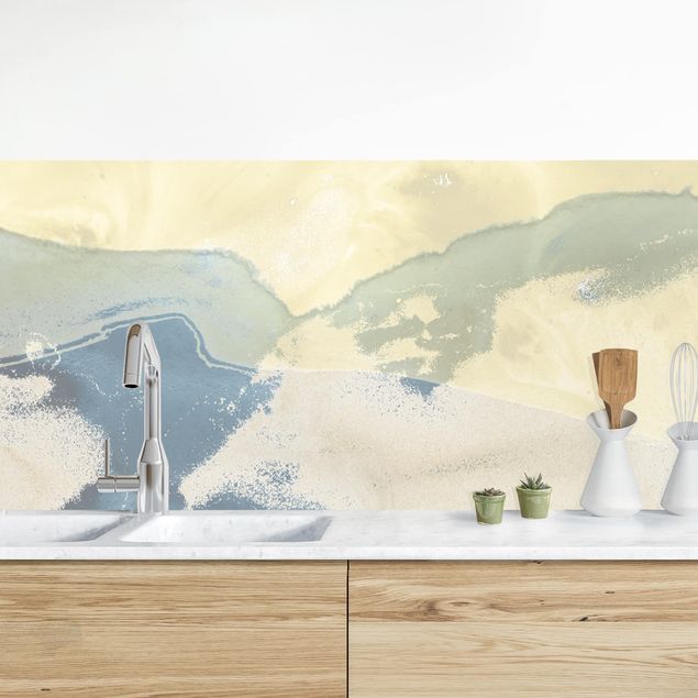 Kitchen splashback abstract Ocean And Desert II