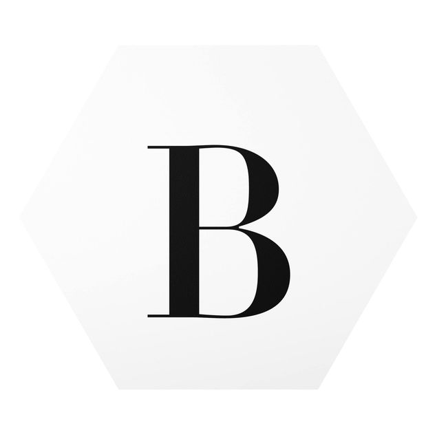 Forex hexagon - Letter Serif White B