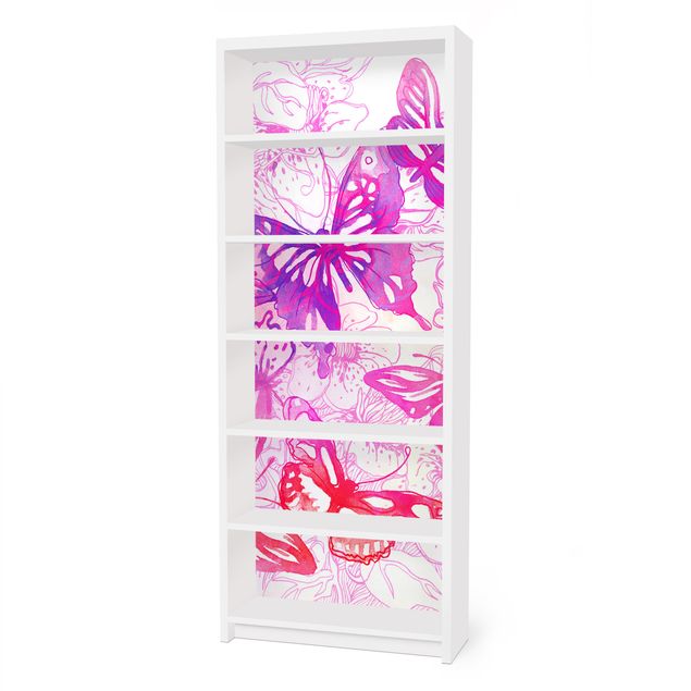 Adhesive film for furniture IKEA - Billy bookcase - Butterfly Dream