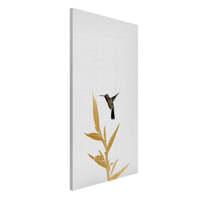 Magnetic memo board - Hummingbird And Tropical Golden Blossom II