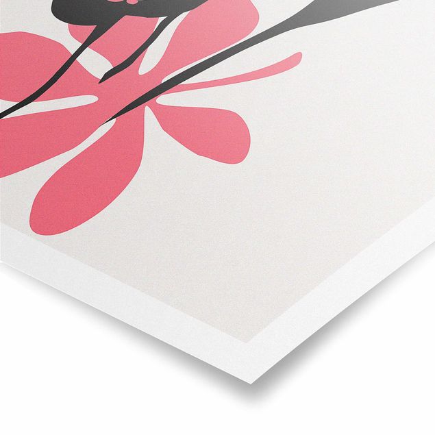Poster - Flower Greeting In Pink