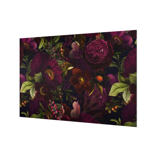 Splashback - Purple Blossoms Dark
