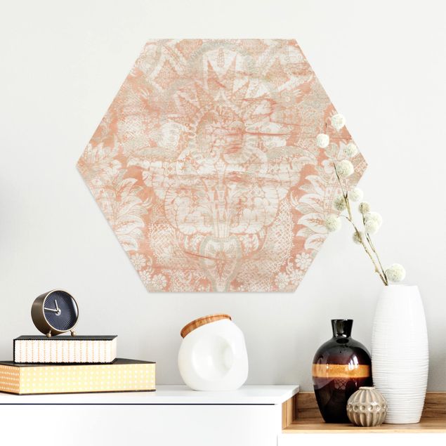 Alu-Dibond hexagon - Ornament Tissue I
