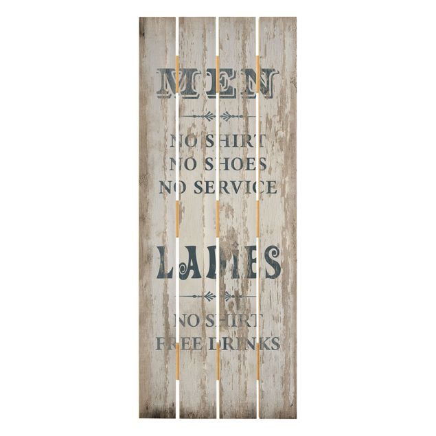 Print on wood - No.RS181 Men and Ladies
