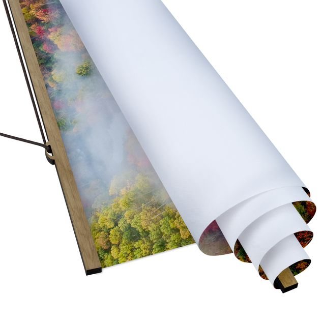 Fabric print with poster hangers - Aerial View - Autumn Symphony