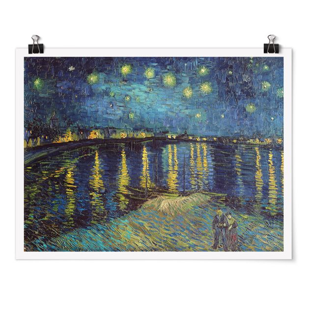 Poster - Vincent Van Gogh - Starry Night Over The Rhone