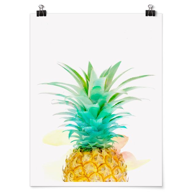 Poster kitchen - Pineapple Watercolour