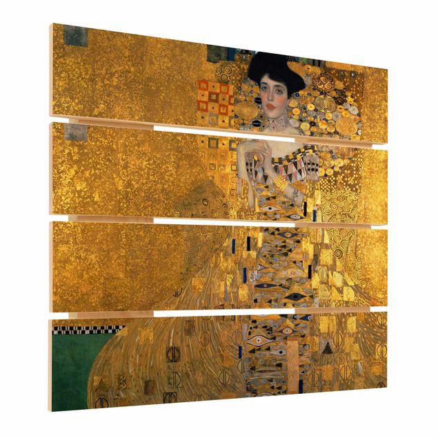 Print on wood - Gustav Klimt - Portrait Of Adele Bloch-Bauer I