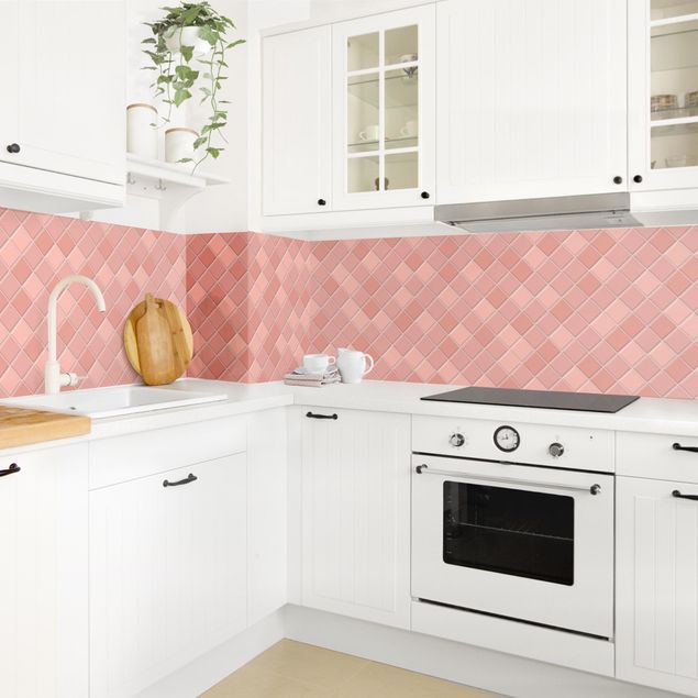 Kitchen splashbacks Mosaic Tiles - Antique Pink