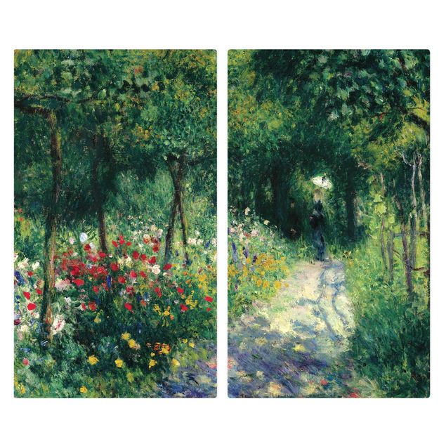 Glass stove top cover - Auguste Renoir - Women In A Garden