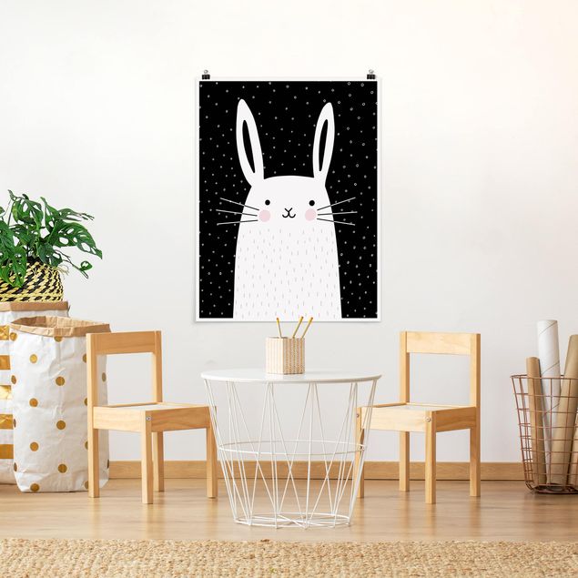 Poster kids room - Zoo With Patterns - Hase