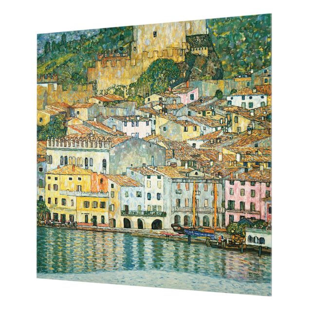 Glass Splashback - Gustav Klimt - Malcesine On Lake Garda - Square 1:1
