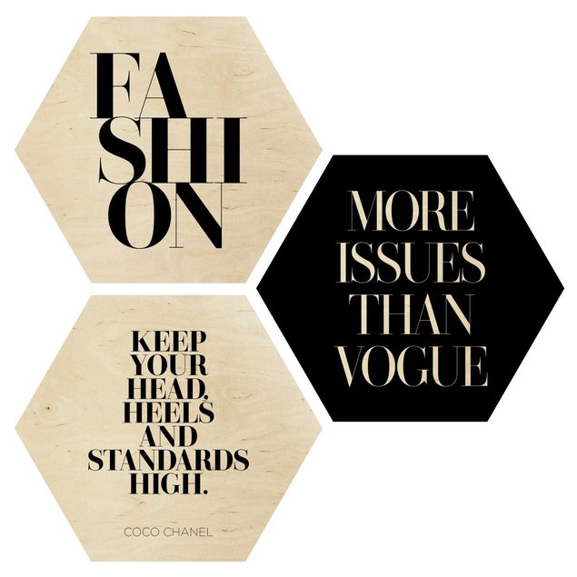 Wooden hexagon - Fashion Vogue & High Heels