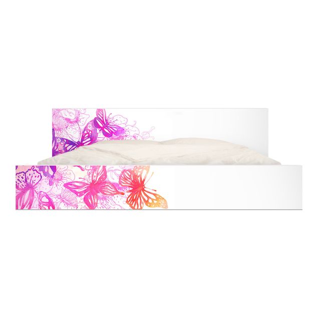 Adhesive film for furniture IKEA - Malm bed 180x200cm - Butterfly Dream