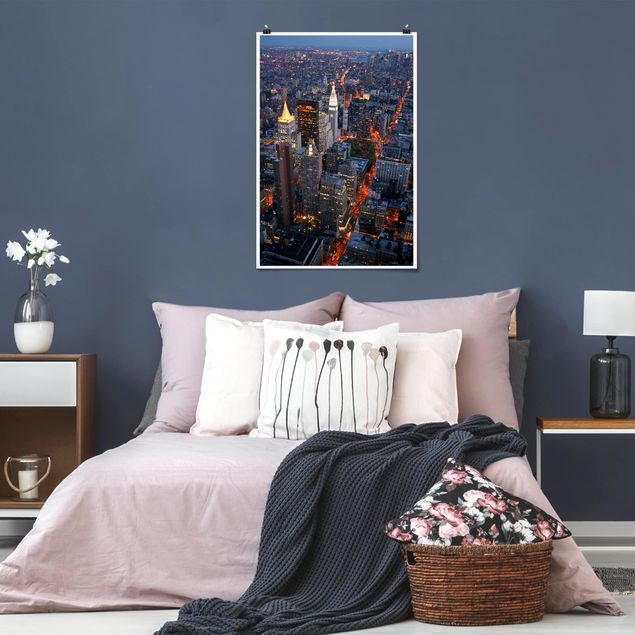 Poster architecture & skyline - Manhattan Lights