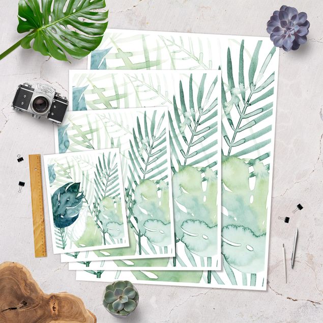 Poster flowers - Palm Fronds In Watercolour I