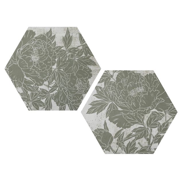 Forex hexagon - Blooming Peony Set I