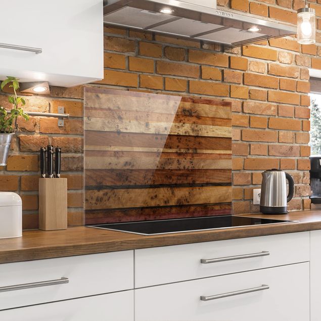 Wood effect splashbacks for kitchens Woody Birdseye