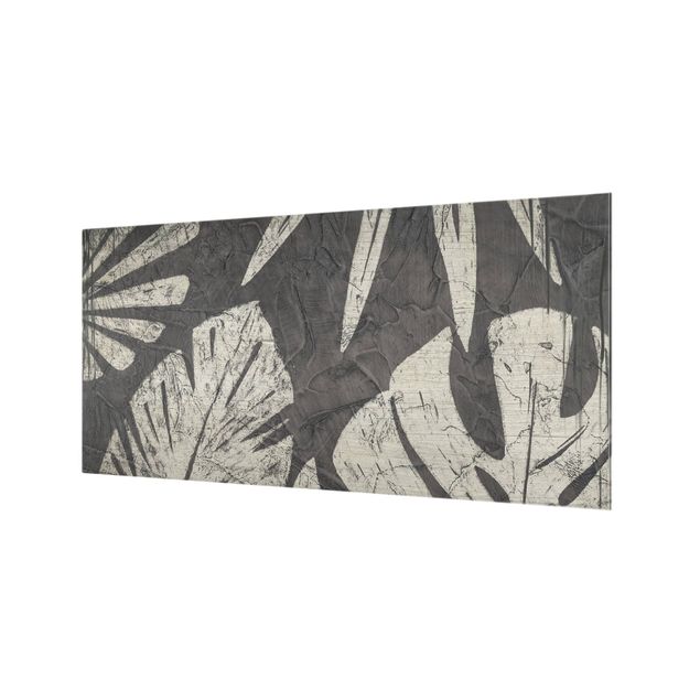 Splashback - Palm Leaves Dark Grey Backdrop