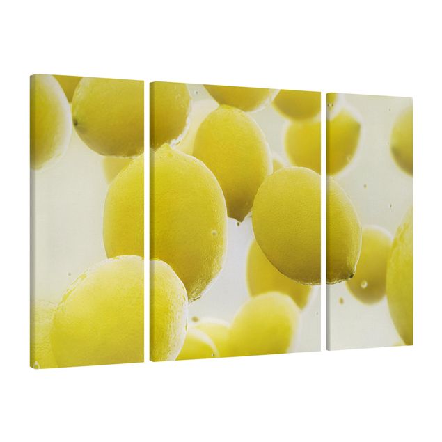 Print on canvas 3 parts - Lemons In Water