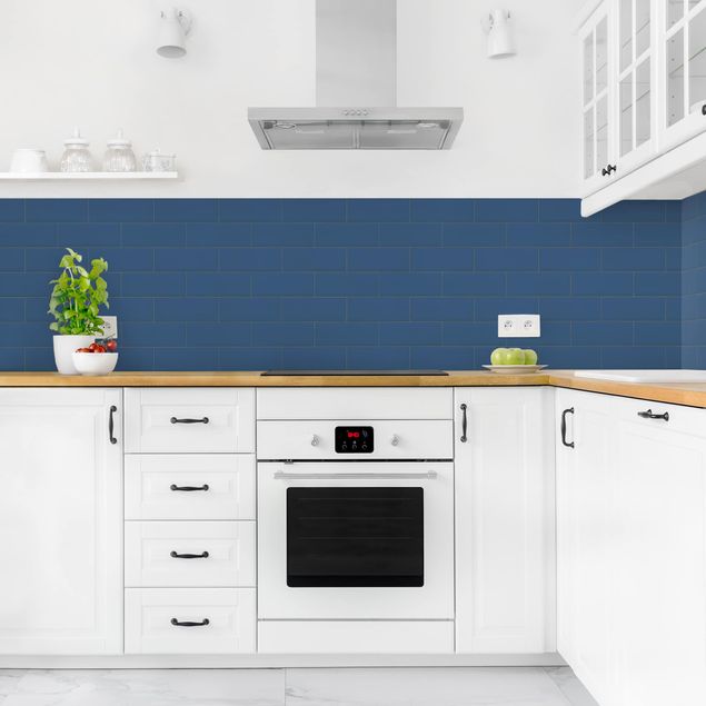 Kitchen splashback tiles Ceramic Tiles Dark Blue
