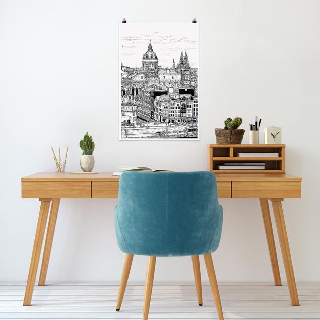 Poster architecture & skyline - City Study - Old Town