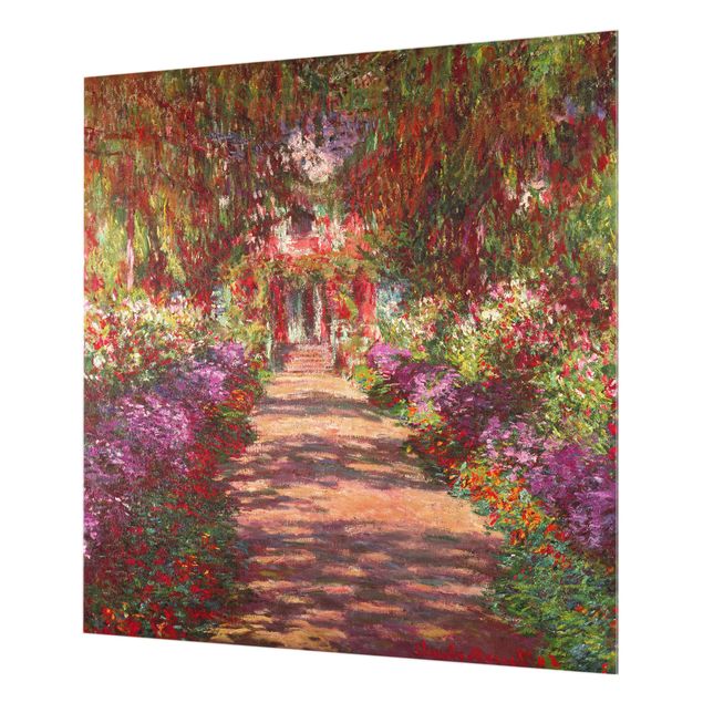 Glass splashbacks Claude Monet - Path In Monet's Garden At Giverny