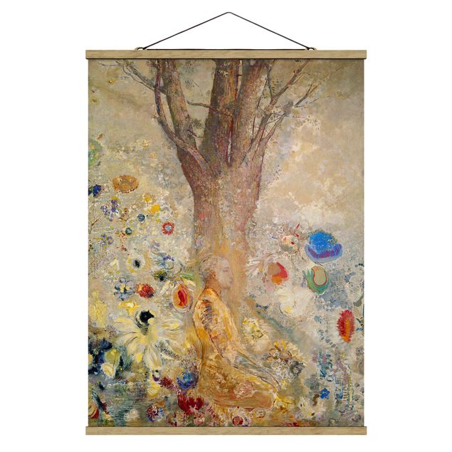 Fabric print with poster hangers - Odilon Redon - The Buddha