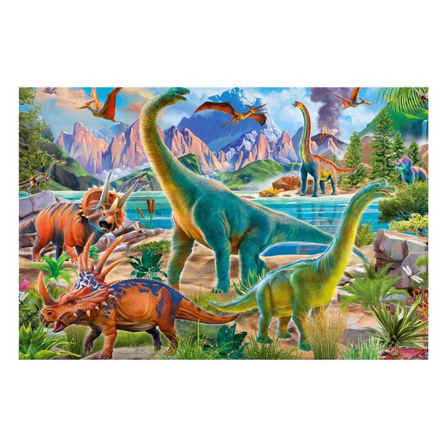 Magnetic memo board - Brachiosaurus And Tricaterops