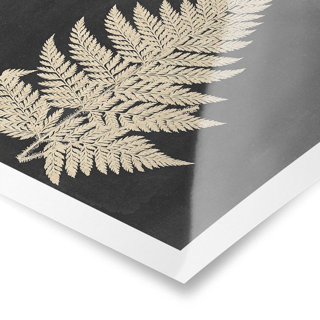 Poster - Fern With Linen Structure I