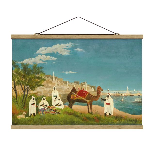 Fabric print with poster hangers - Henri Rousseau - View of Algiers