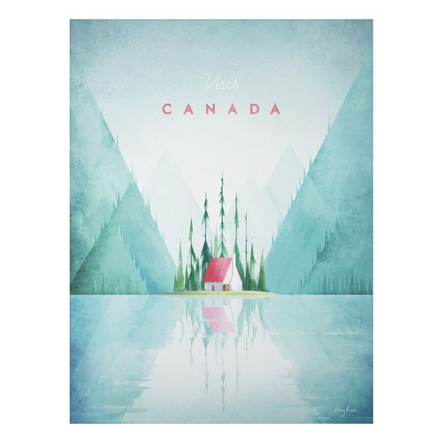 Print on aluminium - Travel Poster - Canada