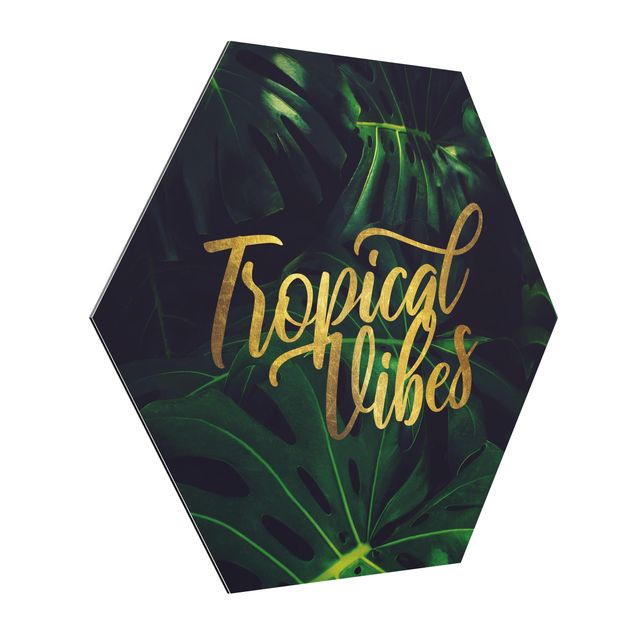Alu-Dibond hexagon - Jungle - Tropical Vibes