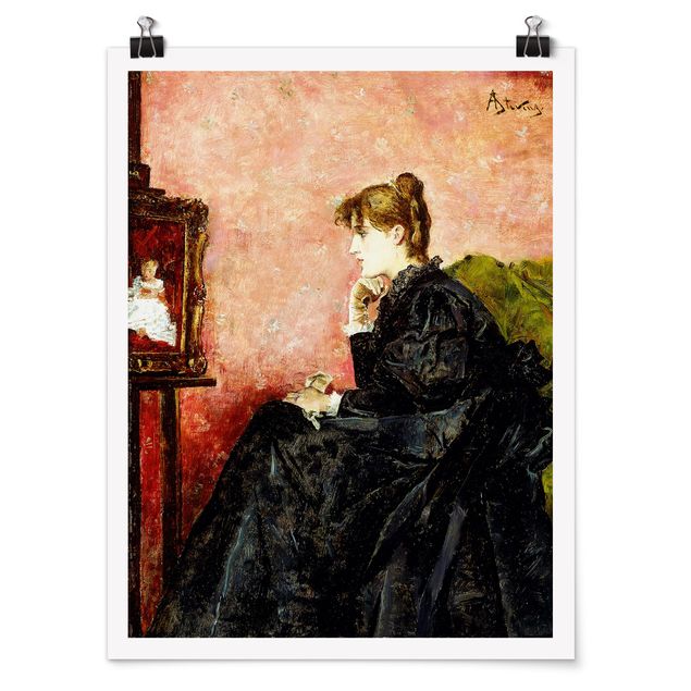 Poster - Alfred Stevens - Lady in Black