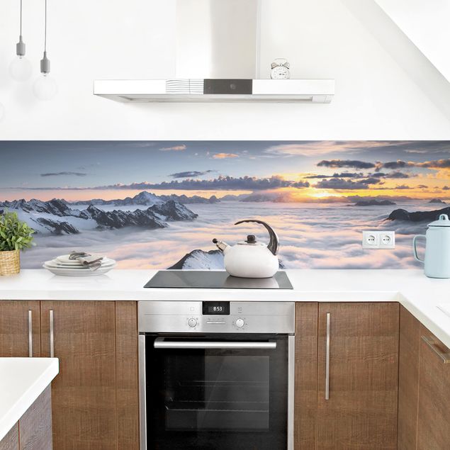 Kitchen wall cladding - View Of Clouds And Mountains