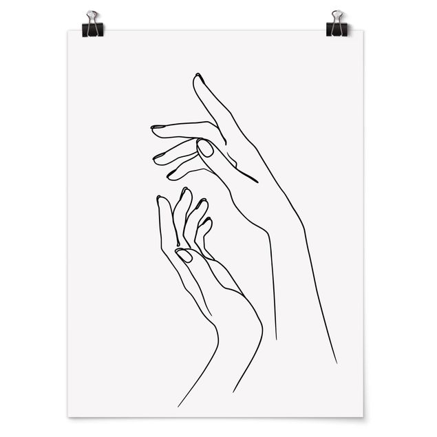 Poster - Line Art Hands
