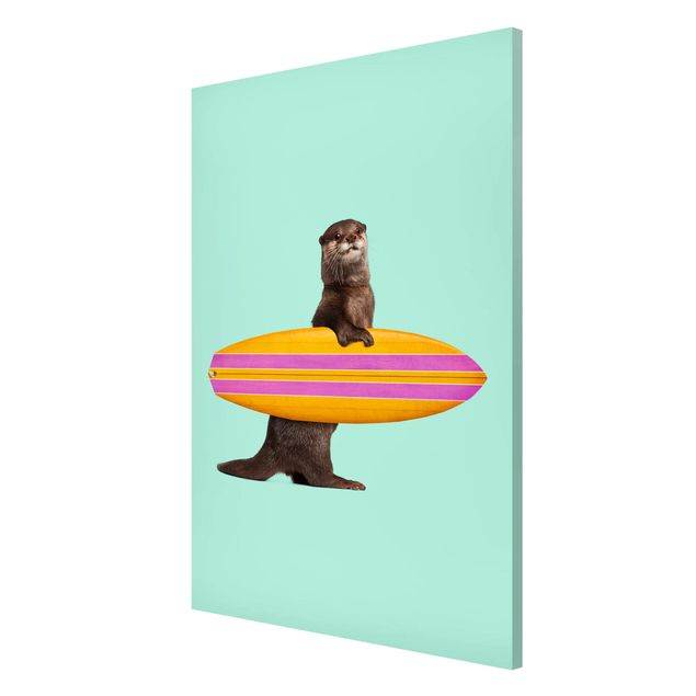 Magnetic memo board - Otter With Surfboard