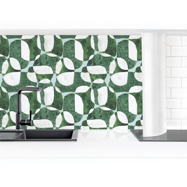 Kitchen wall cladding - Living Stones Pattern In Green II