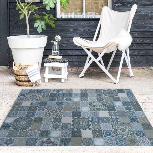rug tile pattern Art Deco Tiles Bluish Green Marble With Golden Shimmer