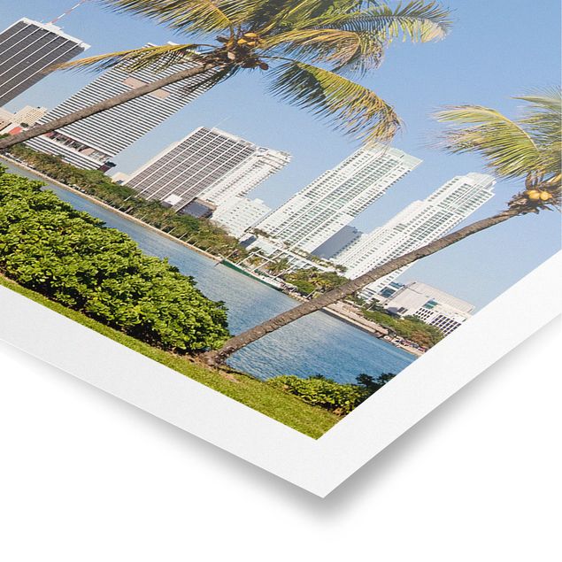 Panoramic poster architecture & skyline - Miami Beach Skyline