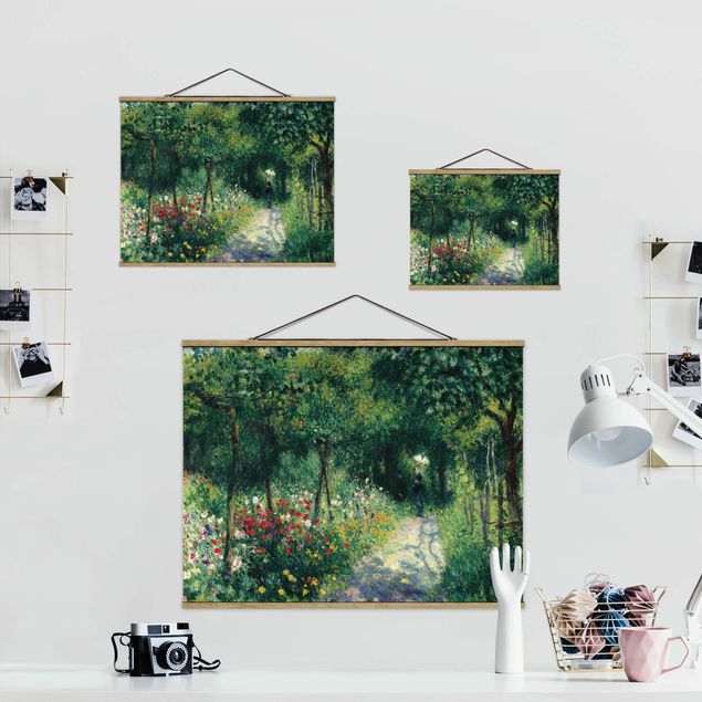 Fabric print with poster hangers - Auguste Renoir - Women In A Garden