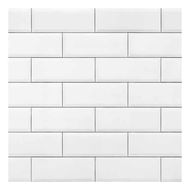 Glass splashback White Ceramic Tiles