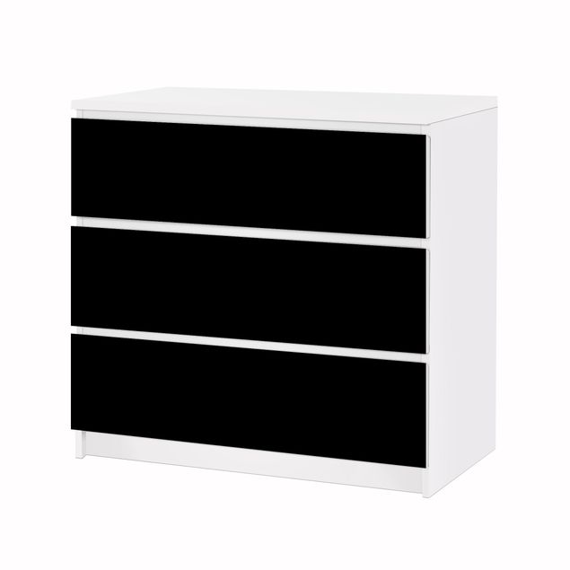 Adhesive film for furniture IKEA - Malm chest of 3x drawers - Colour Black
