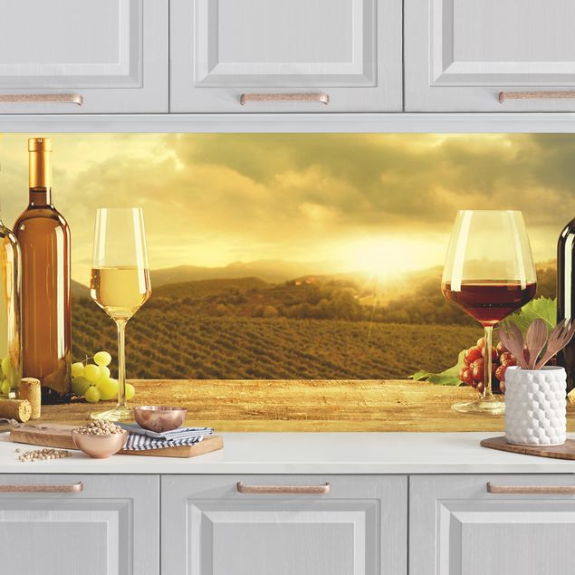 Kitchen splashback landscape Wine With A View