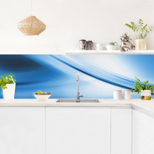 Kitchen splashback abstract Deep Blue Heaven