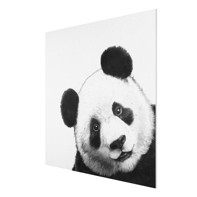 Print on forex - Illustration Panda Black And White Drawing
