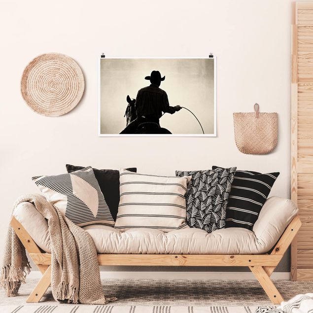 Poster - Riding Cowboy