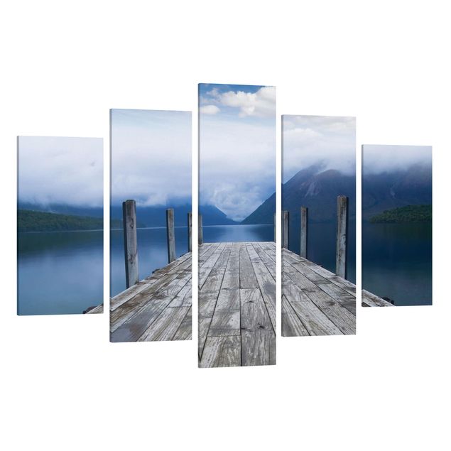 Print on canvas 5 parts - Nelson Lakes National Park New Zealand