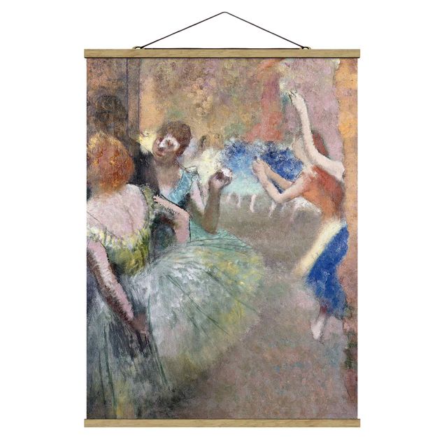 Fabric print with poster hangers - Edgar Degas - Ballet Scene